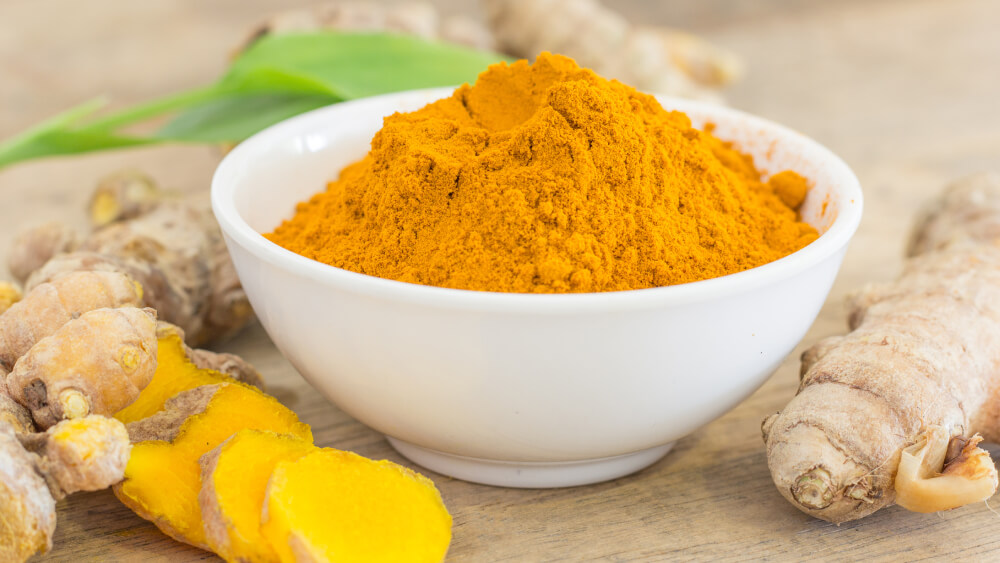 Turmeric powder in a bowl